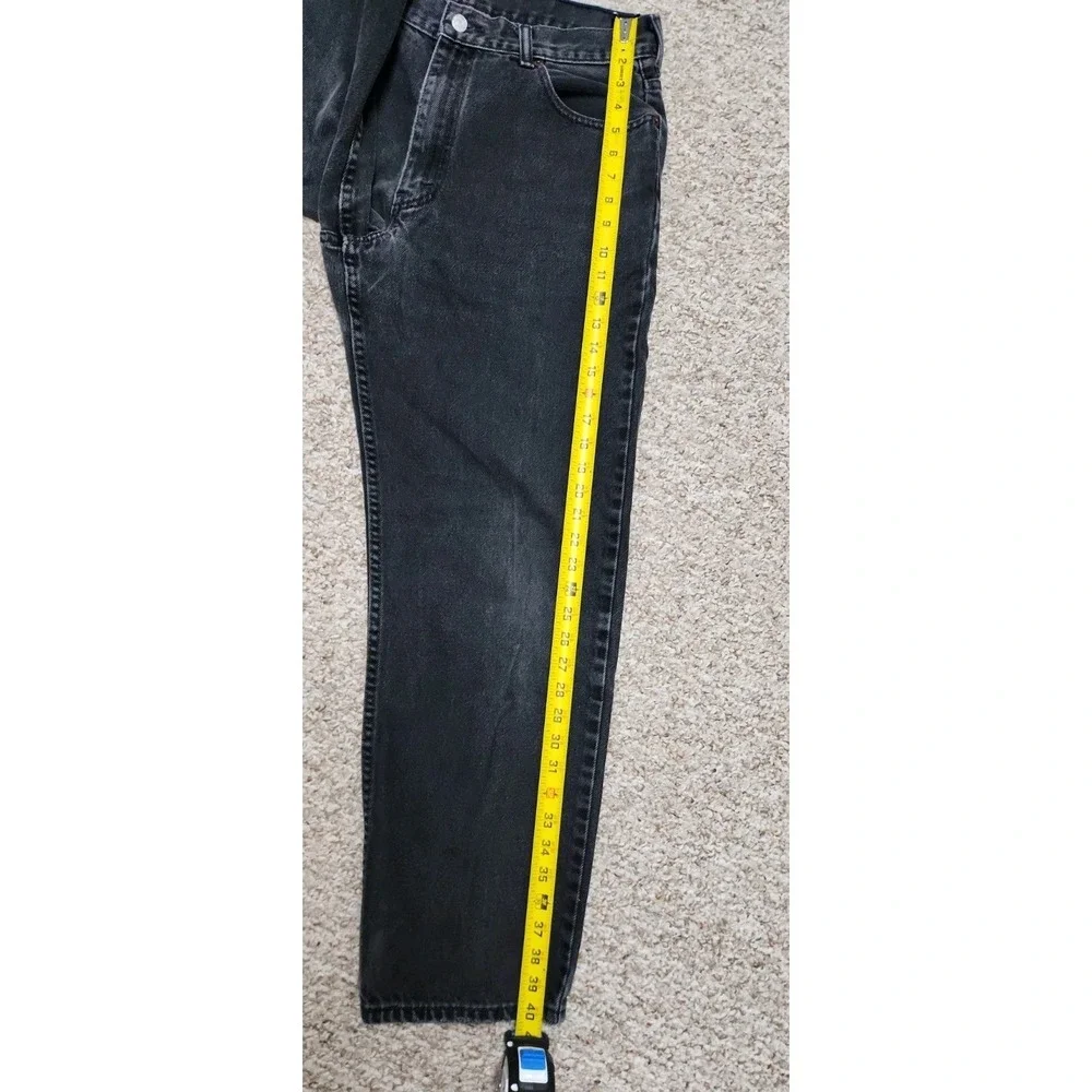 Vintage Levi's 550 Men's 34x30 Actual Black 100% Cotton Relaxed Distressed
